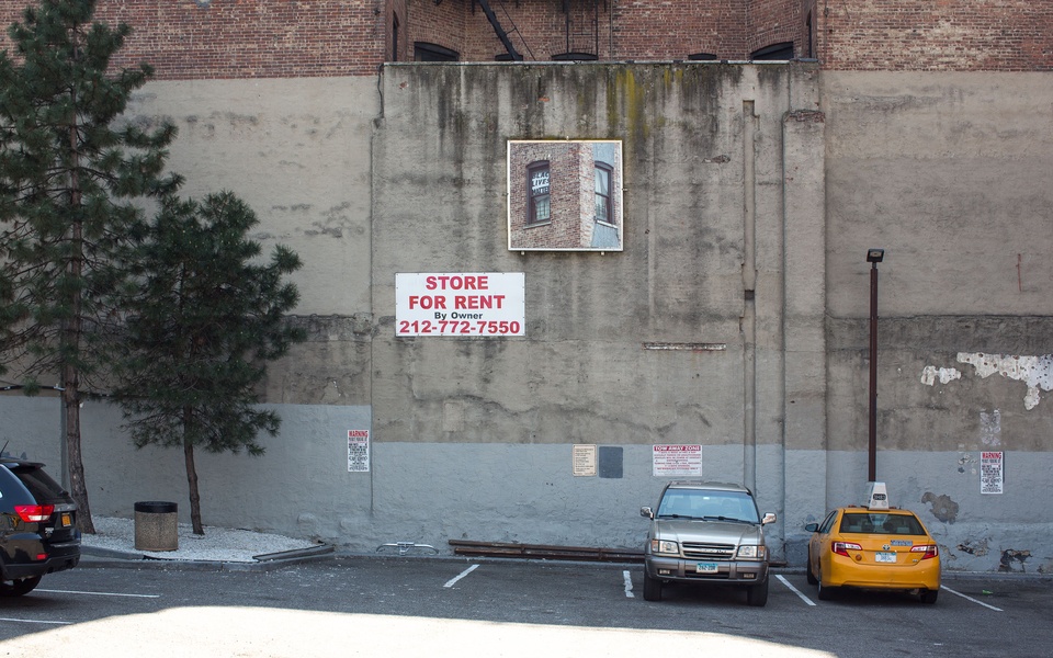 Mike Hewson: (Installation View) - McDonald's Parking Lot, 125th St and Broadway, Harlem