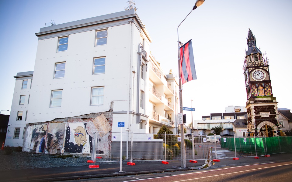 Mike Hewson: (Installation view) - Victoria Mansions, Victoria St, Christchurch, NZ