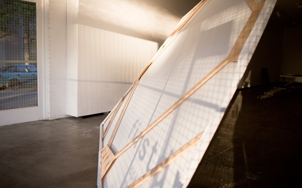 Mike Hewson: (Installation view from rear) - Firstdraft Gallery, Surry Hills, SYDNEY