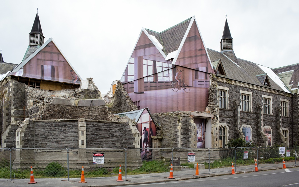 Mike Hewson: Homage To The Lost Spaces Series (Government Life Building Studios) - Cnr Kilmore & Montreal Ave, Christchurch CBD, NZ