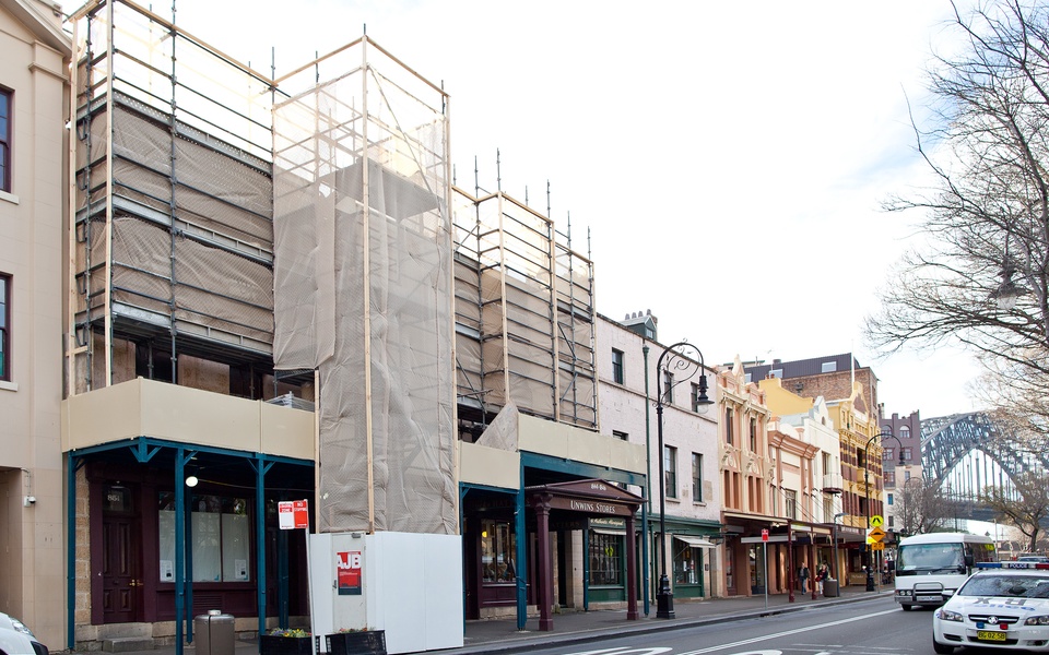 Mike Hewson: (Prior to installation) - Cnr George and Argyle Street, The Rocks, Sydney