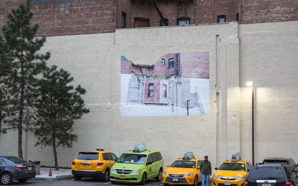 Mike Hewson: (Installation View) - McDonald's Parking Lot, 125th St and Broadway, Harlem