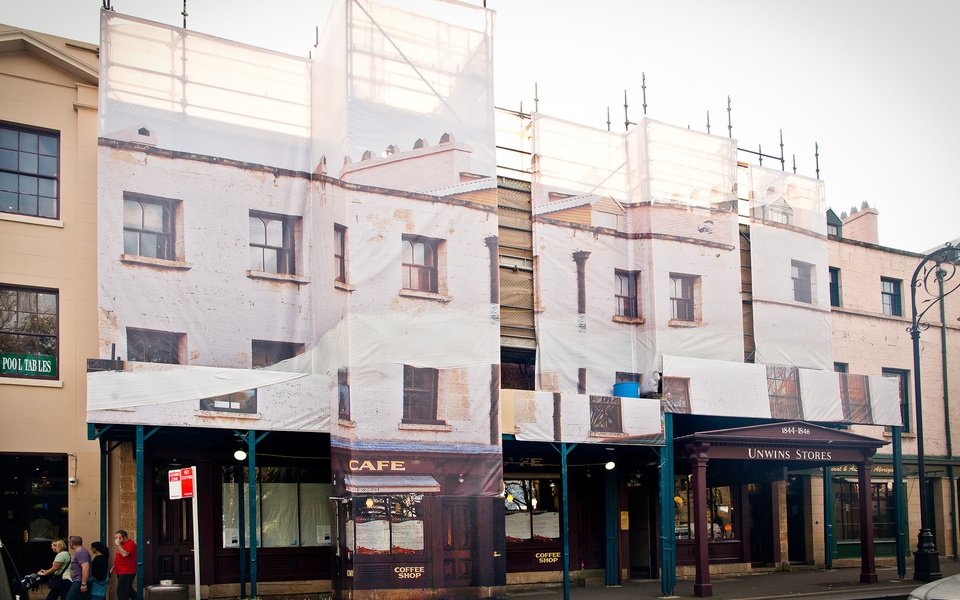 Mike Hewson: (Installation View) - Cnr George and Argyle Street, The Rocks, Sydney
