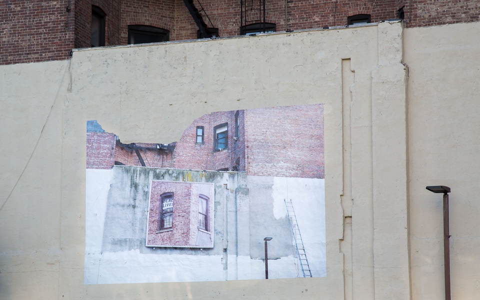 Mike Hewson: Reversing Sign Removal (125th Broadway) - McDonald's Parking Lot, 125th St and Broadway, Harlem