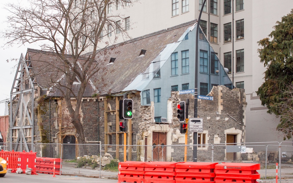 Mike Hewson: Prop Hide (Hide) - Trinity Church, Cnr Manchester St and Worchester St, Christchurch, NZ