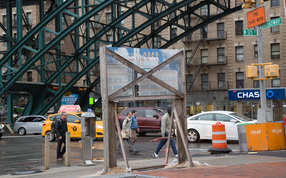Mike Hewson: (Installation View) - McDonald's Parking Lot, 125th St and Broadway, Harlem