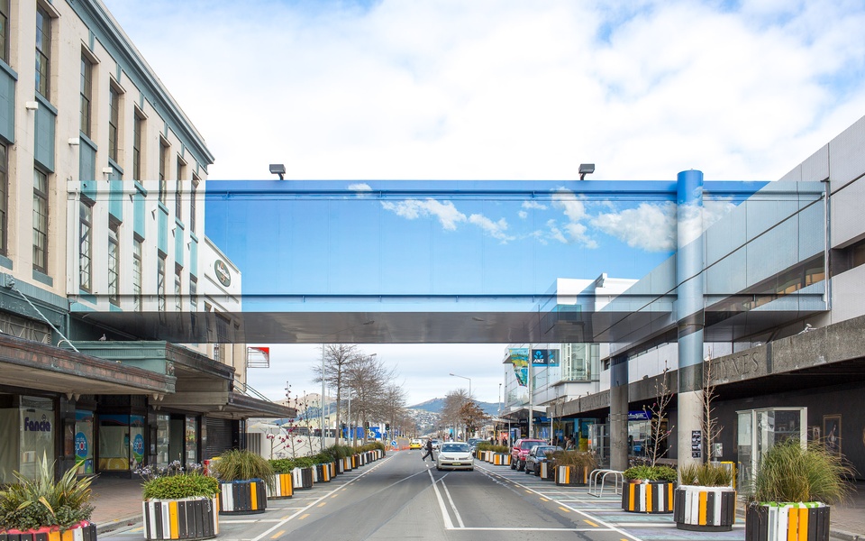 Mike Hewson: Skybridge - Cnr Cashel and Colombo Street, Christchurch, NZ