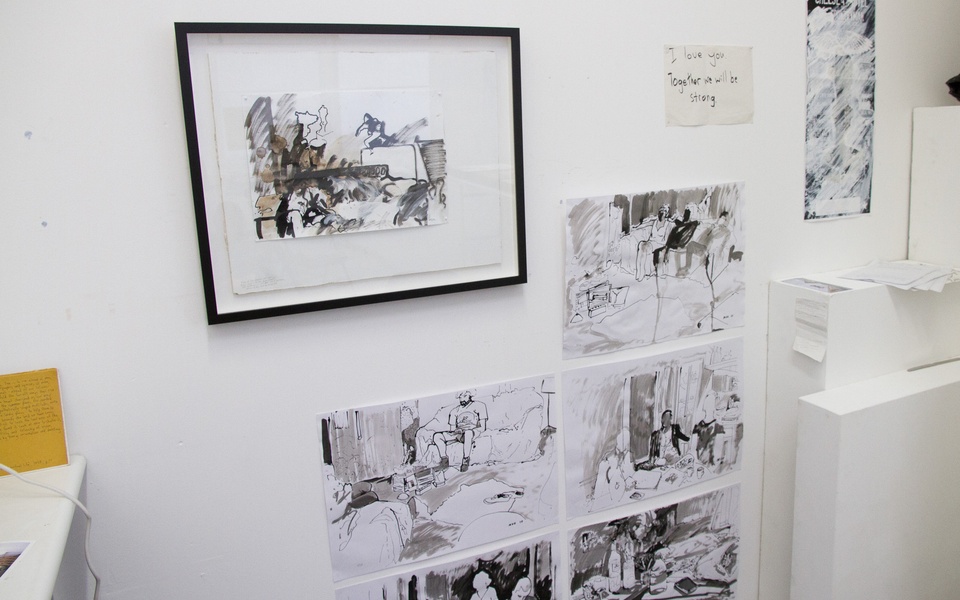 Mike Hewson: Sketch study for Visions Of The View - 45 Flinders Lane, Melbourne
