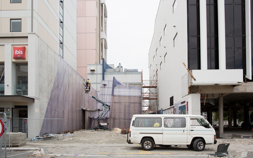 Mike Hewson: (During installation) - 111 Hereford St, Christchurch, NZ
