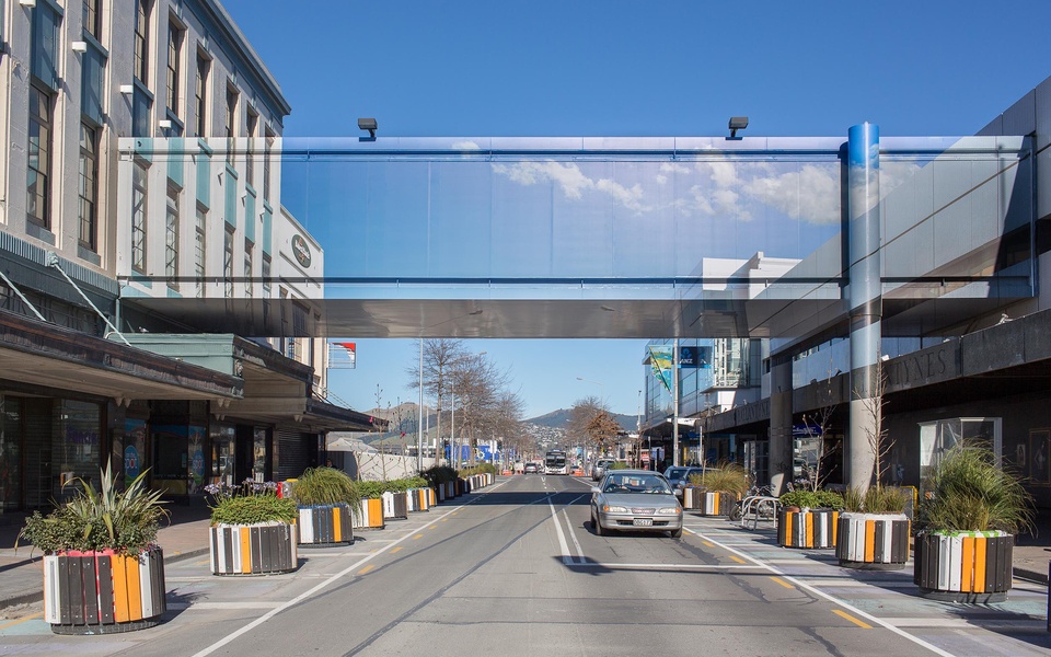 Mike Hewson: Skybridge - Cnr Cashel and Colombo Street, Christchurch, NZ