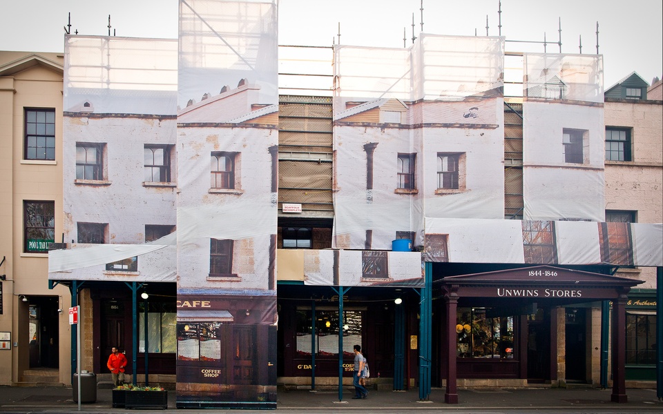 Mike Hewson: (Installation View) - Cnr George and Argyle Street, The Rocks, Sydney