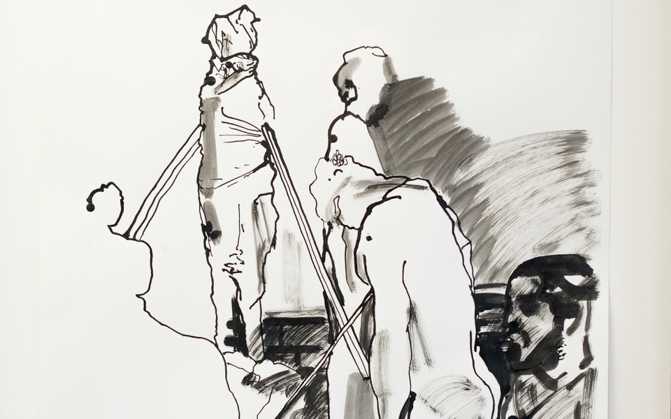 Mike Hewson: Sketch 4 (detail) - Alexis Fine Art, Christchurch, NZ