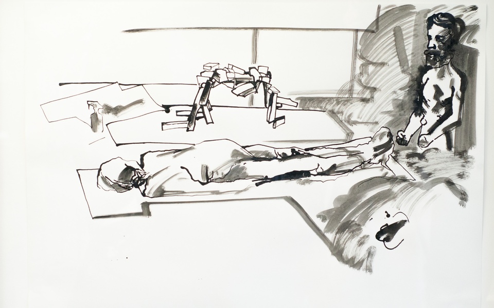 Mike Hewson: Sketch 6 (detail) - Alexis Fine Art, Christchurch, NZ