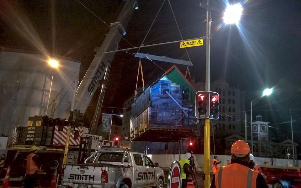 Mike Hewson: (During relocation to new site) - Christchurch CBD, New Zealand