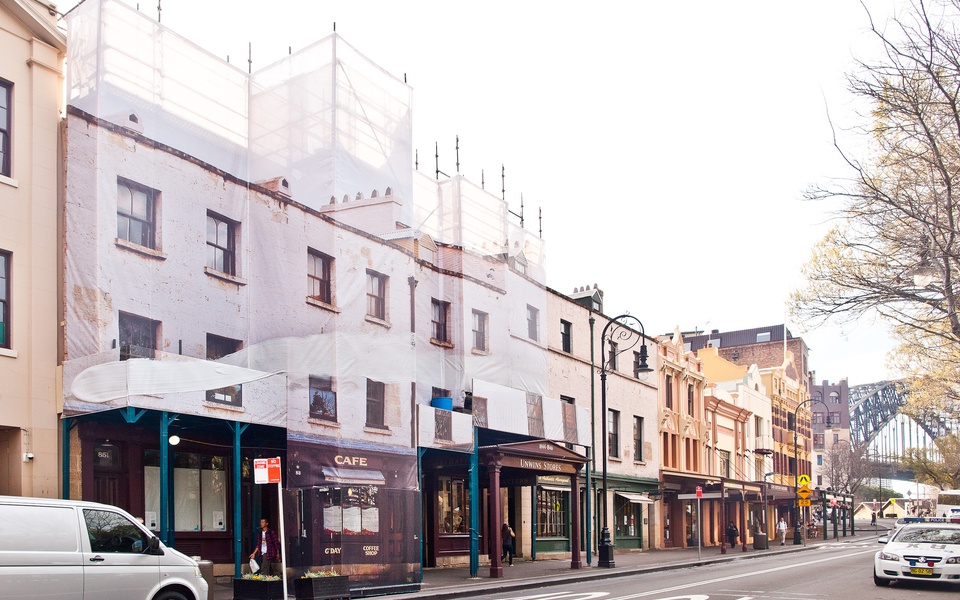Mike Hewson: Unwin's - Cnr George and Argyle Street, The Rocks, Sydney