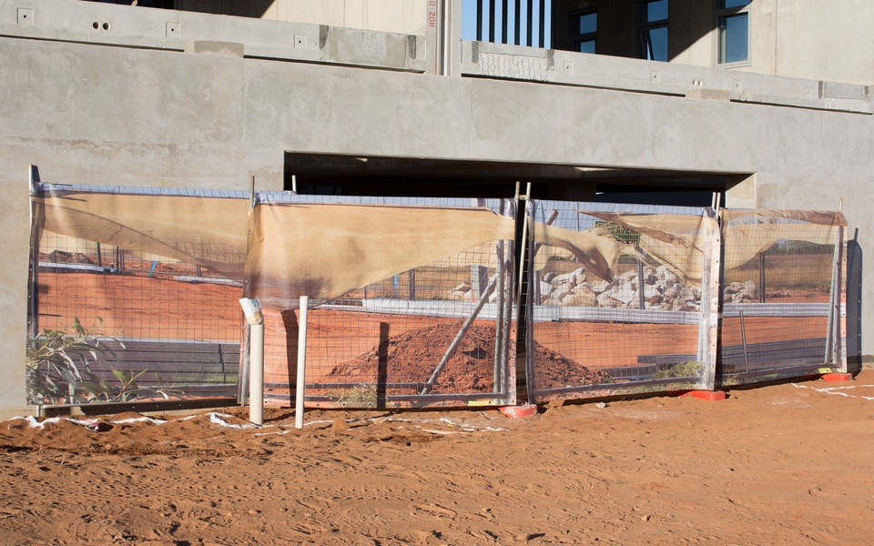 Mike Hewson: Blowing Fence II - Port Hedland, Western Australia